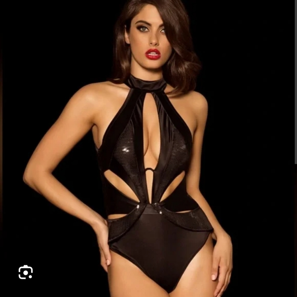 Honey Birdette Carla Playsuit-Black